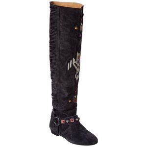 Isabel Marant Selize Suede Knee-High Boot, Black